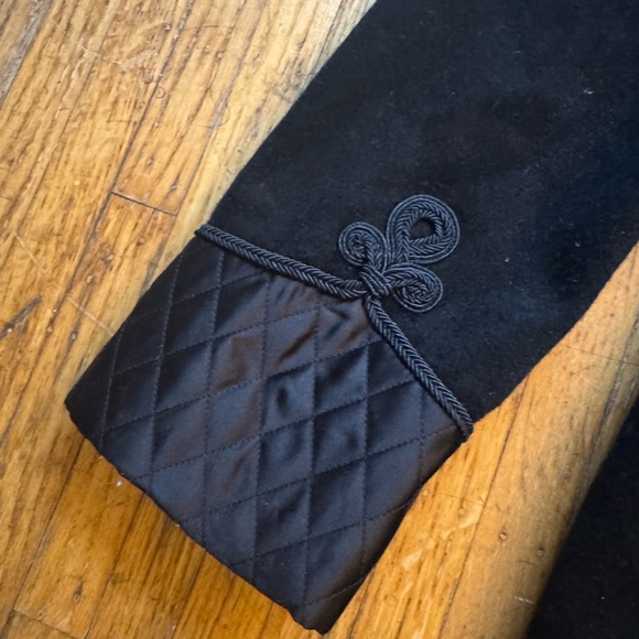 LAUREN Quilted-Satin-Trim Wool-Blend Coat - Picture 9 of 16